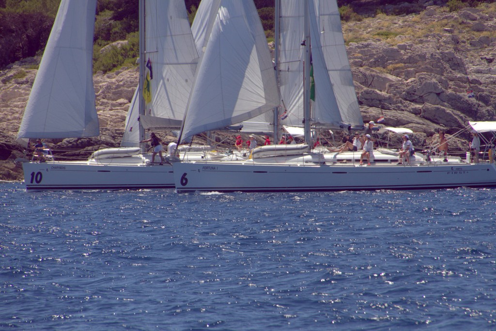 Close finish with one design fleet - Kornati Yacht Rally © Maggie Joyce